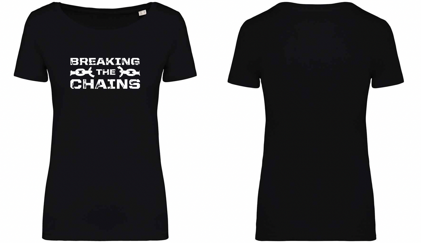 Breaking The Chains Front Logo Ladies T-Shirt