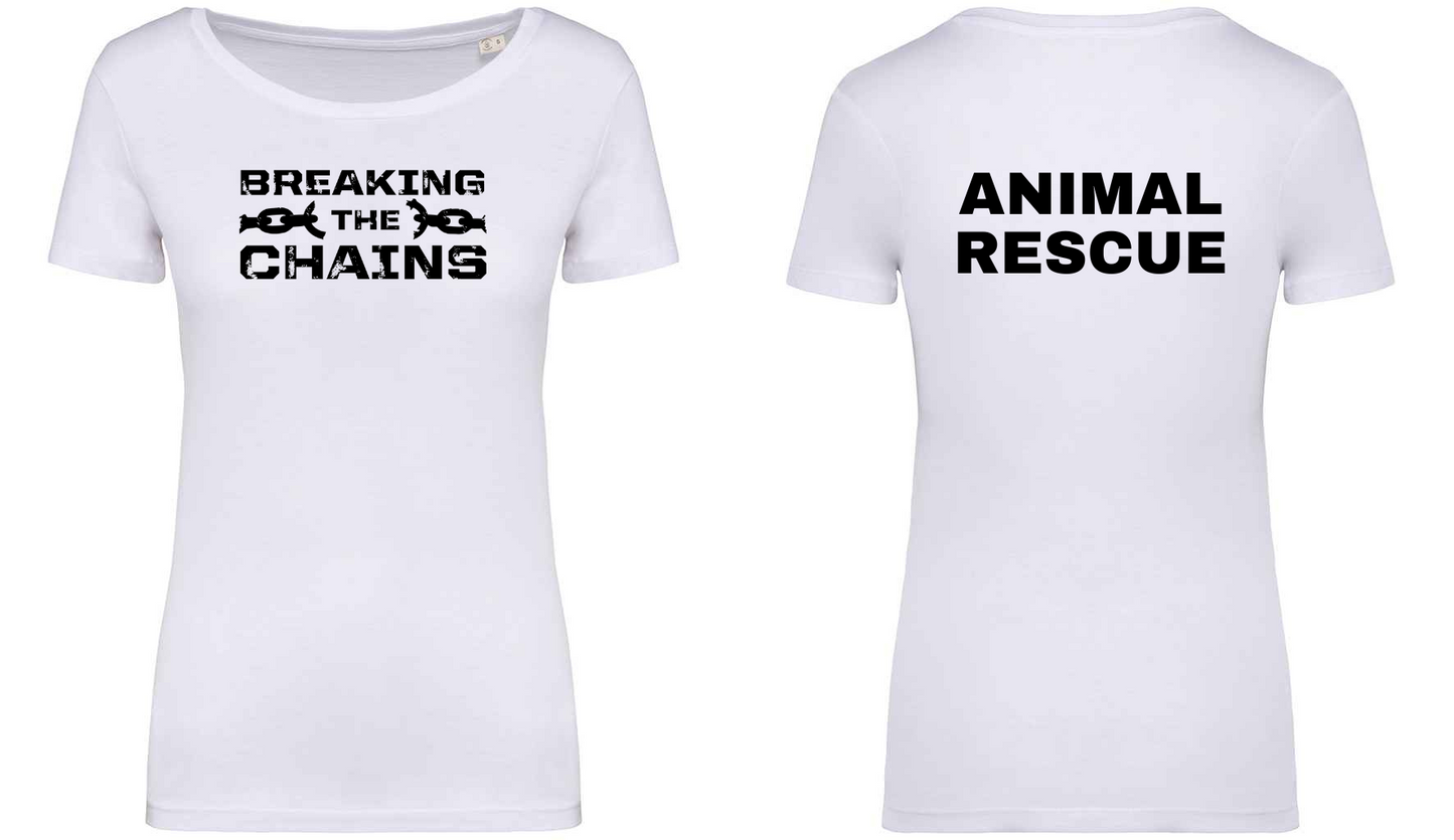 Breaking The Chains: Animal Rescue Ladies T-Shirt