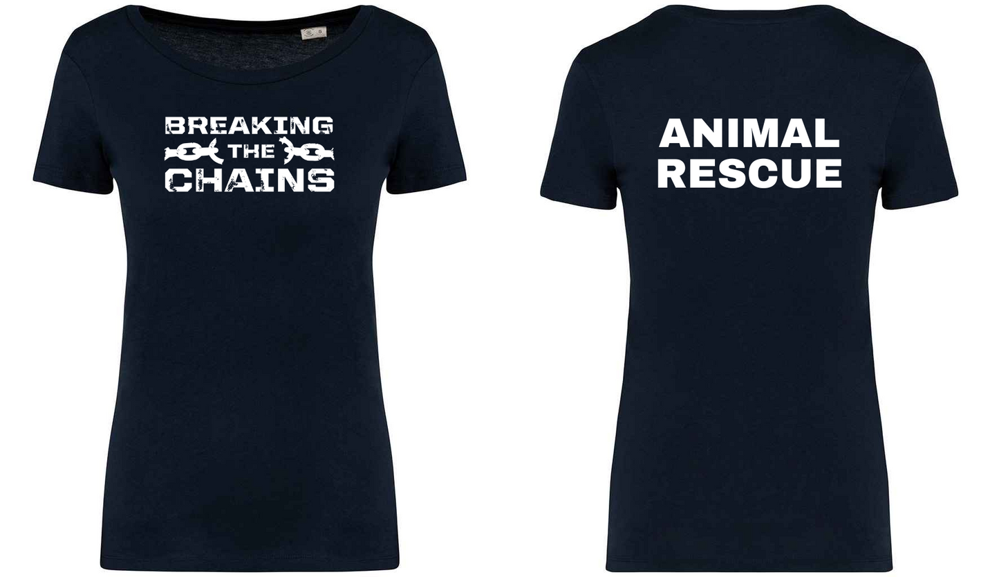 Breaking The Chains: Animal Rescue Ladies T-Shirt