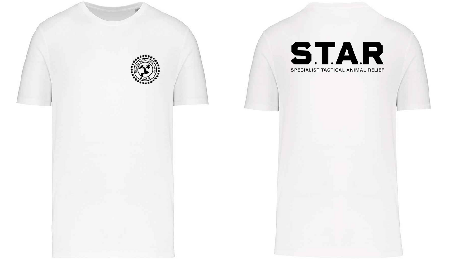 S.T.A.R Print and Logo Unisex T-Shirt