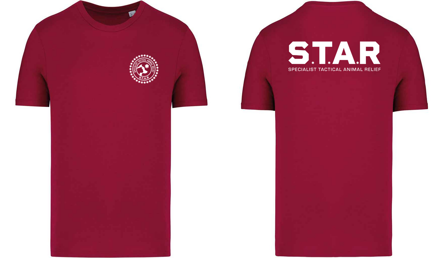 S.T.A.R Print and Logo Unisex T-Shirt