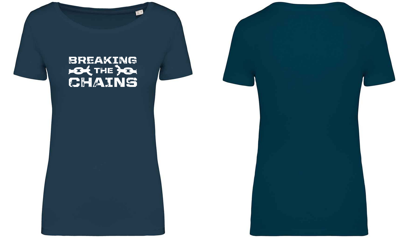 Breaking The Chains Front Logo Ladies T-Shirt