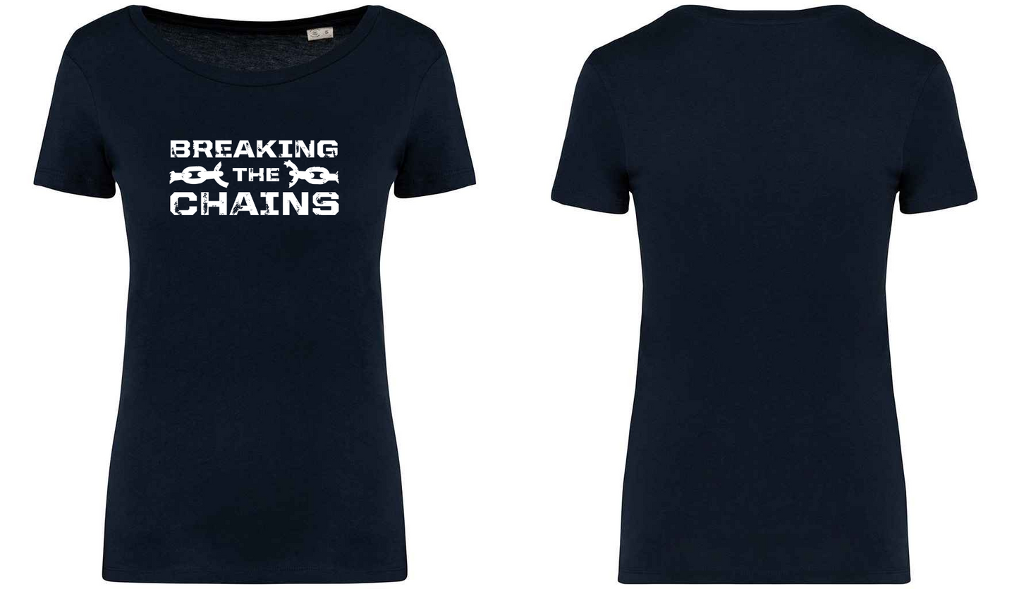 Breaking The Chains Front Logo Ladies T-Shirt