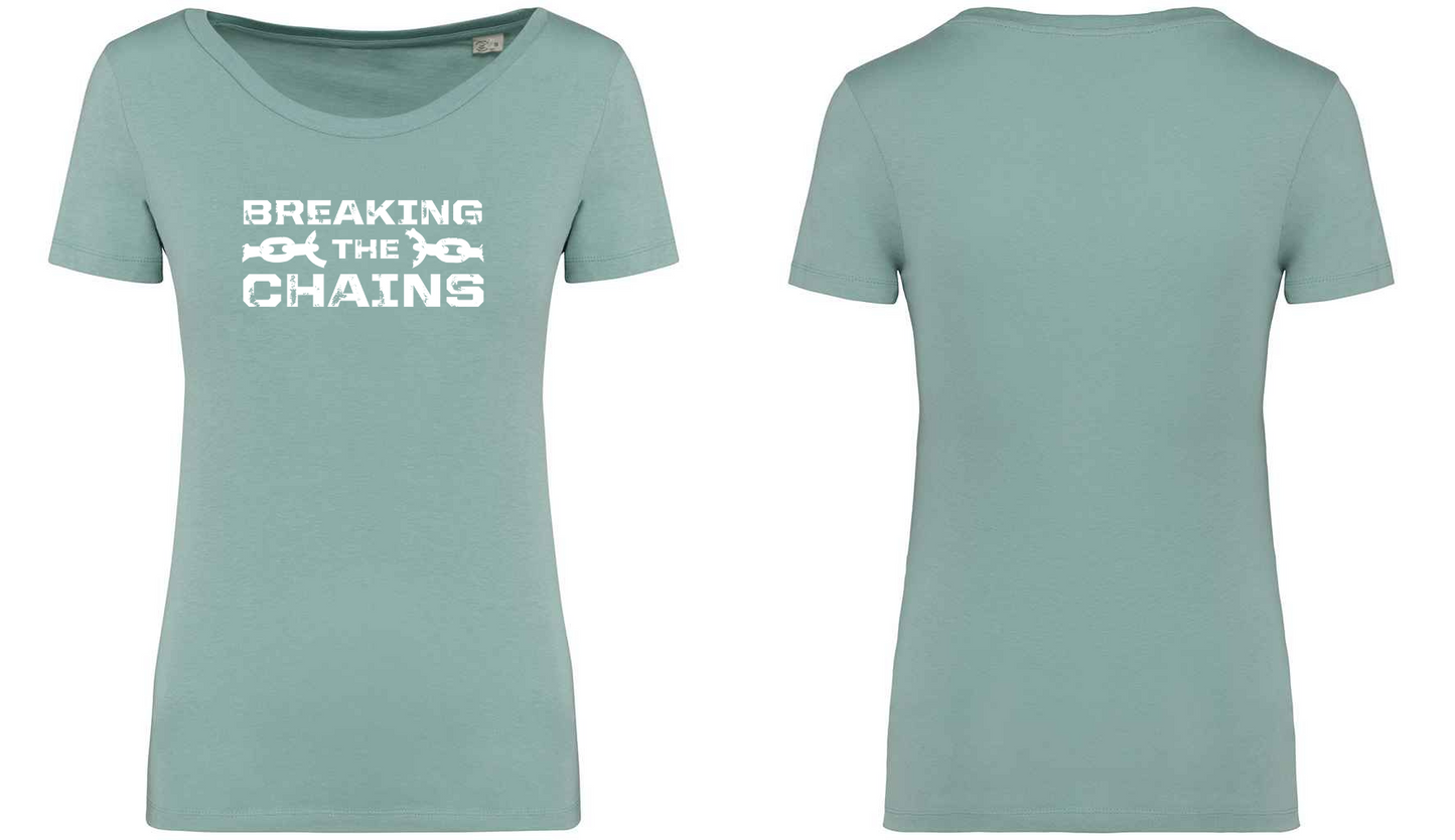 Breaking The Chains Front Logo Ladies T-Shirt