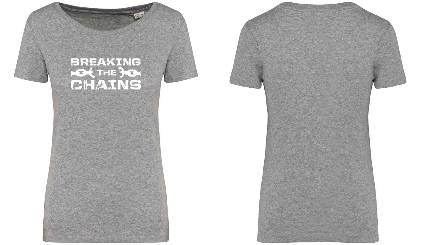 Breaking The Chains Front Logo Ladies T-Shirt