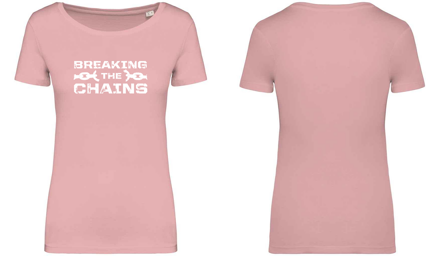 Breaking The Chains Front Logo Ladies T-Shirt