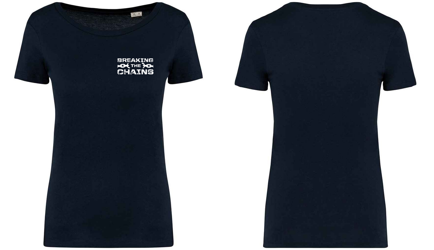 Breaking The Chains Pocket Logo Ladies T-Shirt