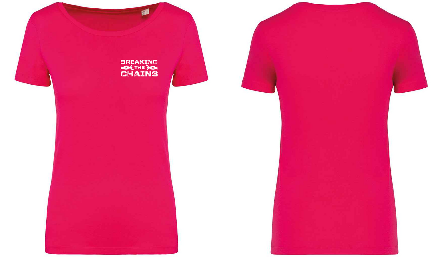 Breaking The Chains Pocket Logo Ladies T-Shirt